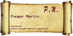 Punger Martin névjegykártya